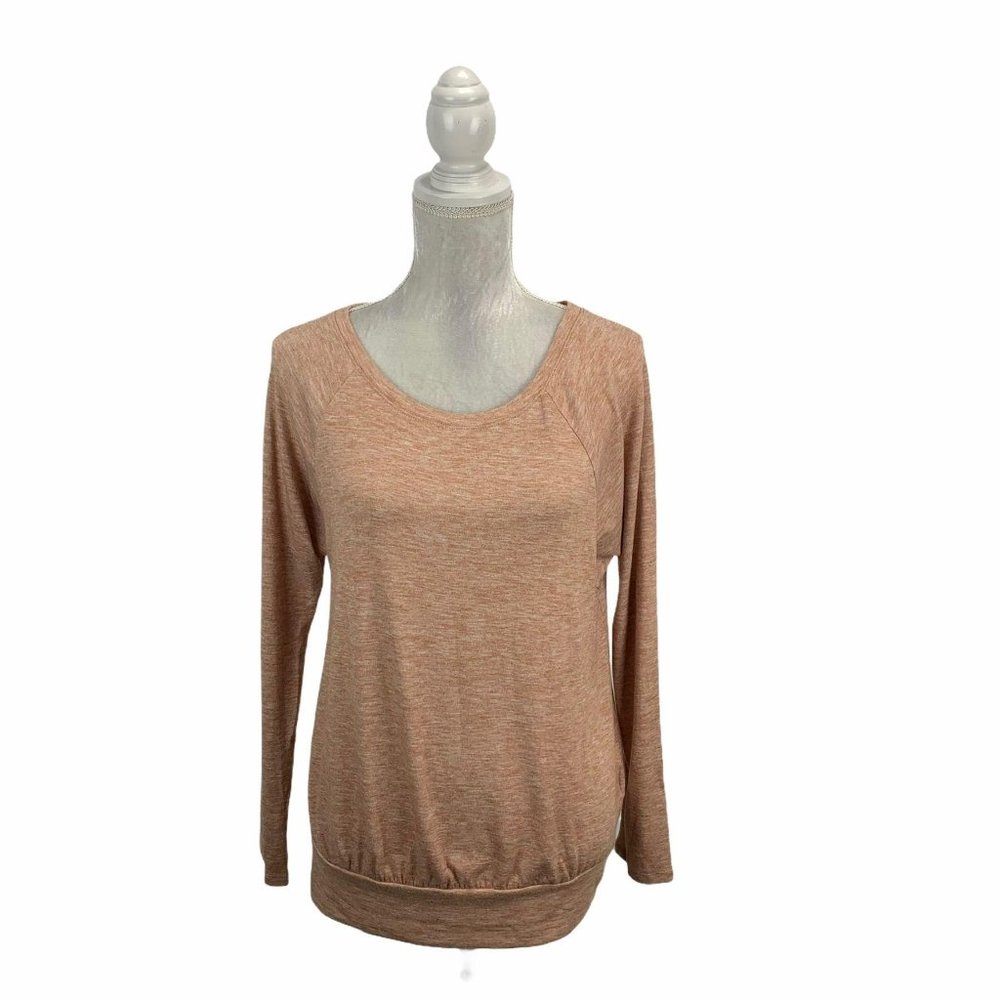 Old Navy Raglan Sleeve Tan Knit Top Banded Bottom